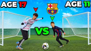 Kid LEWANDOWSKI VS 17 Year Old PRO