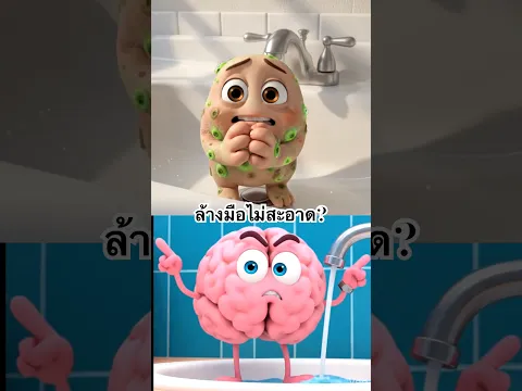 ล้างมือไม่สะอาดจะเกิดอะไรขึ้น #aianimation #edutainment #funnyshorts #animation