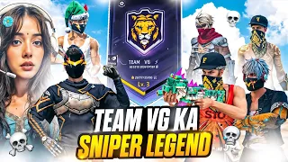 TEAM VG KA SNIPER LEGEND🔥 1VS4 LIMITED M☠️😱 ||VASU GAMER|| 