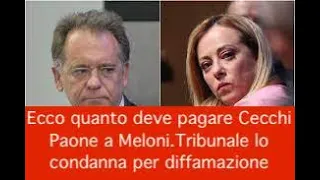 Ecco quanto deve pagare Cecchi Paone a Meloni.Tribunale lo condanna per diffamazione