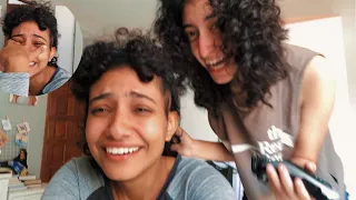 raspei o cabelo da minha namorada sem querer kkk