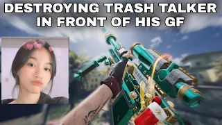 DESTROYING TRASHTALKER IN FRONT OF HIS GF...(I NUKE HIM)