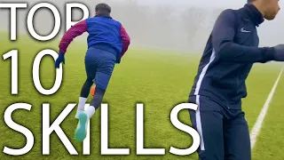 Top 10 best football skills #shorts #football #soccer