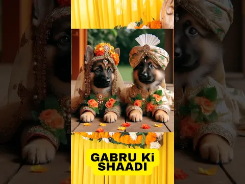 Gabru Ki Shaadi | Adorable Puppy Wedding | Abrar's Entry #shorts #viral