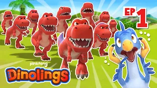 [✨EP1] Ten Little T-Rexes | Dinosaur Cartoon | Season 2 | Dinolings: Pinkfong Dinosaur for Kids