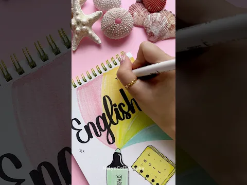 Easy Idea for Front Page | English ✏️ #shorts #halyncalligraphy #frontpage