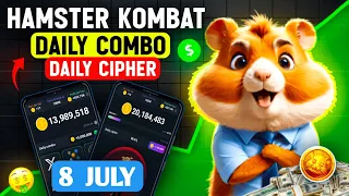 8 july😍 daily combo hamster kombat | Hamster kombat daily cipher | hamster kombat | daily cipher