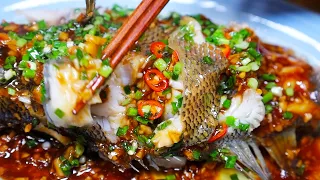 蔥油鱸魚這樣蒸最鮮嫩，淋上蔥油香氣直接爆開 #蔥油鱸魚 #家庭菜 #食譜分享 #烹飪 #food #cooking
