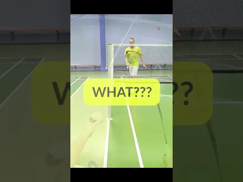"Impossible" spin serve around the post #shorts