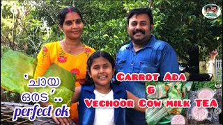 Carrot Ada & Vechoor Cow Milk  Tea |4 മണി പലഹാരരം ക്യാരറ്റ് ഗോതമ്പ് അടയും ,വെച്ചൂർ പശുവിൻ പാൽചായയും