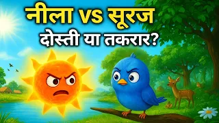 👉 “नीला पंछी और सूरज की जंग 🌞🐦| 3D Animated Hindi Kahani | Moral Story for Kids 2025#cartoon #kahani