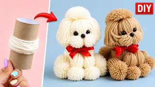 Самая Симпатичная СОБАЧКА из Втулки и Ниток 🐶🧶🐶 The Best Yarn Dog - How to Make 🌟 DIY NataliDoma