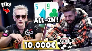 13 JOUEURS RESTANTS dans ce 10,000€ / JE FAIS TAPIS AVEC 5 et 9 !! WSOP Europe