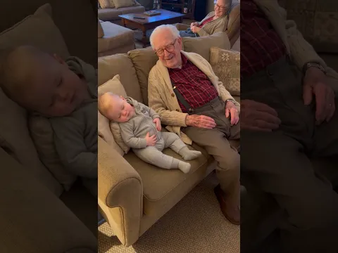 When A Grandpa And Baby Get Cozy On The Sofa, The Result Is ADORABLE 🥰👴 #Grandpa