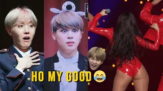 BTS reaccionando a IDOLS FEMENINAS MOMENTOS DIVERTIDOS