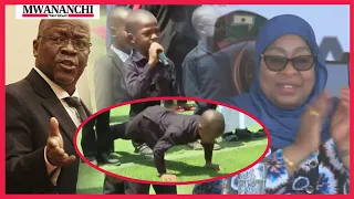 CHEKI MTOTO ALIVYOIGIZA KAMA MAGUFULI MBELE YA SAMIA, "MIMI NI RAIS WA WANYONGE"