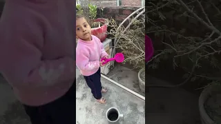 Prisha watering plants 🪴