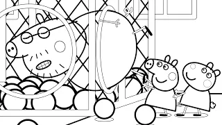 Peppa Pig and Daddy Pig Coloring Pages | Nursery Rhymes for Kids