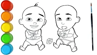 Menggambar dan mewarnai Upin Ipin waktu masih bayi | kreatif untuk anak Terbaru 2022