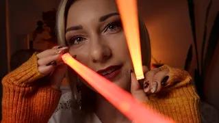 ASMR Tingly mouth sounds (tktk, pluck, scoop) & hand movements 🍁 Fall vibes