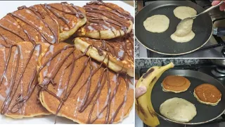 فطور سريع في 5 دقائق | بانكيك ب2 موزات لذيييذ و شهي