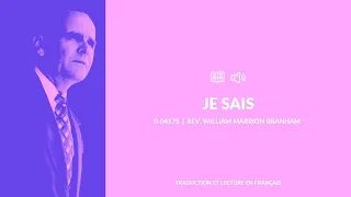 JE SAIS ~ 60-0417S
