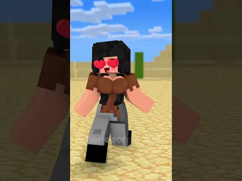 Help Sadako to Sculpt Boyfriend Challenge (Bones - Imagine Dragons)  #minecraftshorts #bones #fypシ