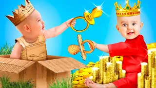Niño Pobre en una Familia Rica || Vida Adolescente Sin Padres