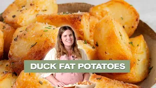 The crispiest duck fat roasted potatoes (with a homemade garlic confit mayo)