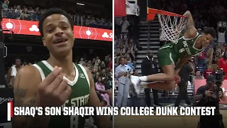 Shaquille O'Neal's son Shaqir wins the 2026 College Slam Dunk Contest 😤 | ESPN College Basketball