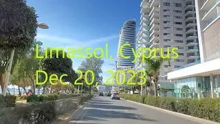 Entering the Coastal Town of #Limassol #Cyprus by Car (Dec 20, 2023)