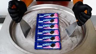 OREO Strawberry Cream | ASMR Ice Cream Rolls | Yummy