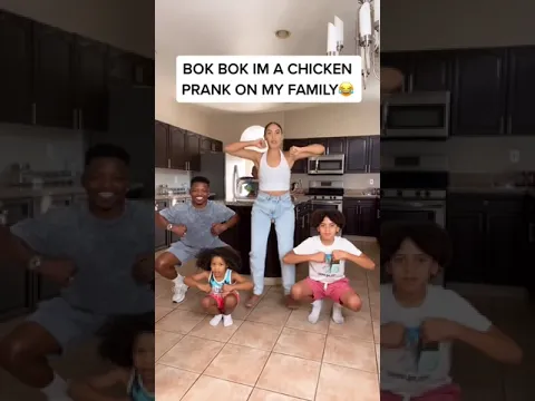 Bok bok I’m a chicken prank on family #shorts #thebeverlyhalls