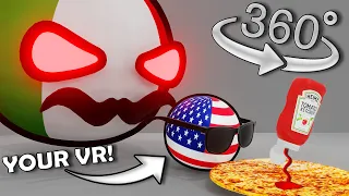 POV: You're Ketchup on a Pizza again..? Countryballs (360 VR)