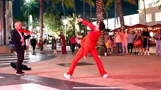 Dancer Joins Street Violin Player And Everyone Stops To Watch