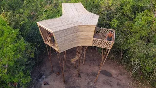 Bushcraft-Building A Bamboo House In 39Day