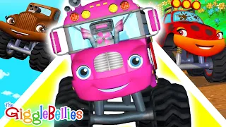 Wheels on the Monster Truck! | Girl Power! | Preschool Learning Videos | GiggleBellies