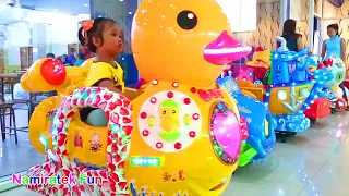 Kompilasi Mainan Anak Naik Odong odong mobil mini Binatang Lucu yang banyak sekali bersama teman