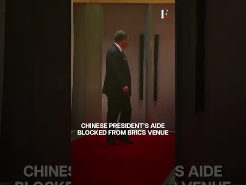 Watch: Chinese President Xi's Aide Blocked From Entering BRICS Summit Venue | Subscribe to Firstpost
