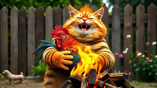 My friend probably regrets getting off the train today 🐓😼 #ai #cat #funny