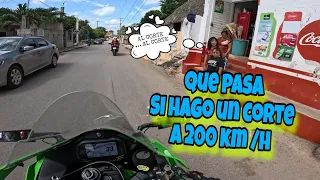 En la KAWASAKI  NINJA Me piden un corte a 200 km/h 