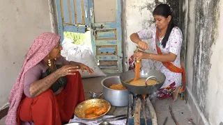 Special homemade tikha gathiya recipe chulhe pe..#tikha_gathiya_village_food