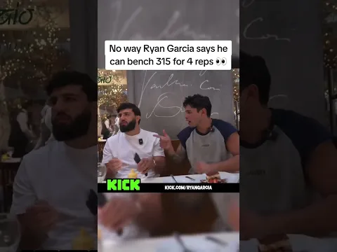 The moment Ryan Garcia says to UFC CHAMP Arman he can bench 315 for 4 reps😳👀