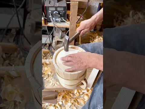 Amazing Wooden Bucket Making Process | Satisfying Woodworking #art #diy #shortvideo