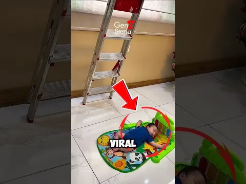 Tangga itu hampir jatuh ke atas bayi 😰 #shortvideo