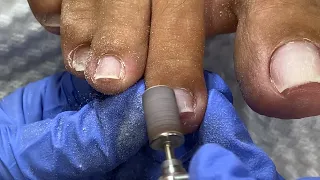 PEDICURA semipermanente en seco trabajo en clienta - como hacer una pedicura - arte y belleza vicky