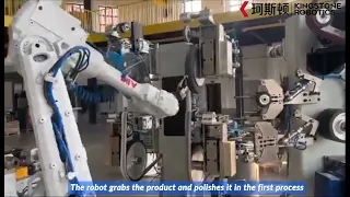 Robot Polishing and Grinding for motorcycles handle bar