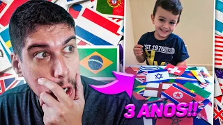 Essa CRIANÇA GÊNIO de 3 ANOS me HUMILHOU no desafio das bandeiras!!