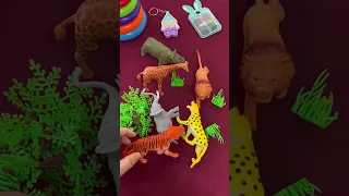 فتح لعبة الحيوانات وتعليم أسماء الحيوانات للأطفال بالعربية🚗🐰🦊🐻🐯🦁