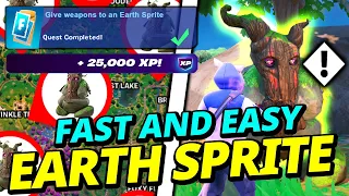 How to EASILY Find an EARTH SPRITE & Give Weapons to an Earth Sprite (ALL LOCATIONS + MAP) Fortnite